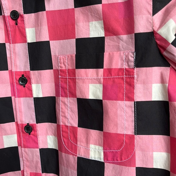 Marni Pieces Poplin Checked button down cotton long sleeve shirt / size 38 or 4 - Picture 6 of 16